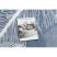 ANDRE 1148 mosható szőnyeg Tollak, vintage csúszásgátló - kék 160x220 cm