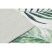 ANDRE 1168 mosható szőnyeg Levelek, geometriai csúszásgátló - fehér / zöld 160x220 cm