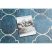 ANDRE 1181 mosható szőnyeg marokkói rácsos csúszásgátló - kék 160x220 cm