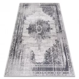   Kab. ANDRE 1187 mosható szőnyeg vintage csúszásgátló - fekete / fehér 160x220 cm