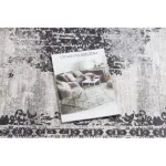 Kab. ANDRE 1187 mosható szőnyeg vintage csúszásgátló - fekete / fehér 160x220 cm