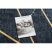 ANDRE 1222 mosható szőnyeg Márvány, geometriai csúszásgátló - fekete 160x220 cm