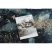 ANDRE 1336 mosható szőnyeg Levelek csúszásgátló - fekete / türkiz 160x220 cm