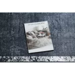 Kab. ANDRE 1486 mosható szőnyeg vintage csúszásgátló - fekete / fehér 160x220 cm