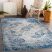 ANDRE 1819C mosható szőnyeg Rozetta, vintage csúszásgátló - bézs / kék 160x220 cm