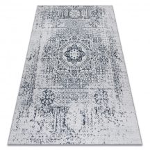   ANDRE 1072 mosható szőnyeg Rozetta, vintage csúszásgátló - fehér / fekete 120x170 cm
