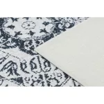 Kab. ANDRE 1072 mosható szőnyeg Rozetta, vintage csúszásgátló - fehér / fekete 120x170 cm