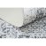 ANDRE 1072 mosható szőnyeg Rozetta, vintage csúszásgátló - fehér / fekete 120x170 cm
