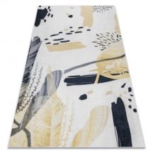   ANDRE 1097 mosható szőnyeg Absztrakció csúszásgátló - fehér / sárga 120x170 cm
