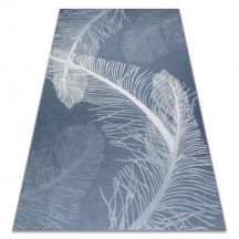   ANDRE 1148 mosható szőnyeg Tollak, vintage csúszásgátló - kék 120x170 cm