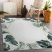 ANDRE 1168 mosható szőnyeg Levelek, geometriai csúszásgátló - fehér / zöld 120x170 cm