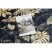 ANDRE 1311 mosható szőnyeg Levelek csúszásgátló - fekete / arany 120x170 cm
