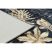 ANDRE 1311 mosható szőnyeg Levelek csúszásgátló - fekete / arany 120x170 cm