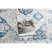 ANDRE 1819C mosható szőnyeg Rozetta, vintage csúszásgátló - bézs / kék 120x170 cm
