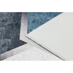 Kab. ANDRE 1863 mosható szőnyeg gyémánt, geometriai csúszásgátló - fehér / fekete 120x170 cm