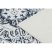 ANDRE 1072 mosható szőnyeg Rozetta, vintage csúszásgátló - fehér / fekete 80x150 cm