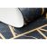 ANDRE 1222 mosható szőnyeg Márvány, geometriai csúszásgátló - fekete 80x150 cm