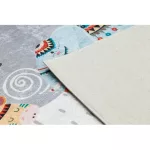 Kab. BAMBINO 2160 mosható szőnyeg Indián falu, állatok gyerekeknek csúszásgátló - szürke 80x150 cm