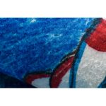 Kab. BAMBINO 2265 mosható szőnyeg tér űrrakéta gyerekeknek csúszásgátló - kék 80x150 cm