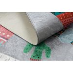 Kab. BAMBINO 2160 mosható szőnyeg Indián falu, állatok gyerekeknek csúszásgátló - szürke 120x170 cm