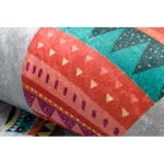 Kab. BAMBINO 2160 mosható szőnyeg Indián falu, állatok gyerekeknek csúszásgátló - szürke 160x220 cm