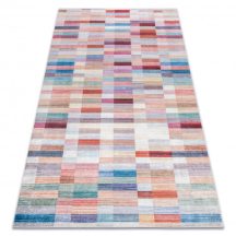   ANDRE 2295 mosható szőnyeg Csík csúszásgátló - rózsaszín / kék 80x150 cm