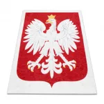 Kab. ANDRE 2309 mosható szőnyeg Lengyelország jelképe csúszásgátló - fehér / piros 80x90 cm