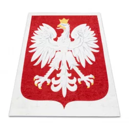   Kab. ANDRE 2309 mosható szőnyeg Lengyelország jelképe csúszásgátló - fehér / piros 80x90 cm