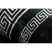 ANDRE 2031 mosható szőnyeg Keret medúza görög csúszásgátló - fekete / fehér 80x150 cm