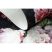 ANDRE 1629 mosható szőnyeg virágok vintage csúszásgátló - fekete / bézs 120x170 cm