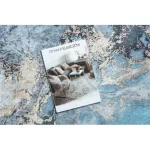 Kab. ANDRE 2248 mosható szőnyeg Márvány, vintage csúszásgátló - kék 160x220 cm