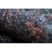 ANDRE 1013 mosható szőnyeg vintage csúszásgátló - fekete / terrakotta  80x150 cm