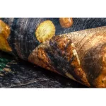 Kab. ANDRE 9009 mosható szőnyeg Rágcsálnivalók konyhába csúszásgátló - barna / sárga 80x200 cm
