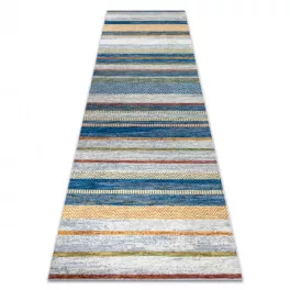   Kab. ANDRE 35950 mosható szőnyeg Lines, geometriai csúszásgátló - kék / sárga 80x200 cm