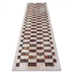 Kab. ANDRE 43780 mosható szőnyeg Geometriai csúszásgátló - bézs / terrakotta 80x200 cm