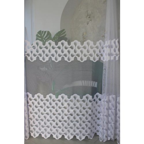 Kész függöny Dorsia fehér modern mintás 200x160cm