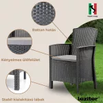 Lima műrattan karfás szék