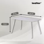 Megan 4+1 étkező garnitúra fehér-fekete
