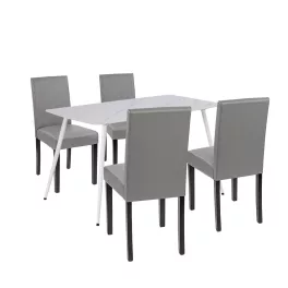 Megan 4+1 étkező garnitúra fehér-szürke