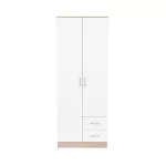 Miami gardróbszekrény 80x205 cm fehér-sonoma tölgy