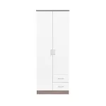 Miami gardróbszekrény 80x205 cm fehér-yorki tölgy