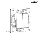 Nova csillárkapcsoló keret nélkül 105 szürke