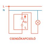 Nova csengő kapcsoló 101N fehér kerettel