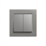 Nova csillárkapcsoló 105 szürke szálcsiszolt kerettel