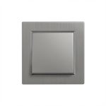 Nova kereszt kapcsoló 107 szürke szálcsiszolt kerettel