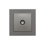 Nova TV csatlakozóaljzat szürke szálcsiszolt kerettel