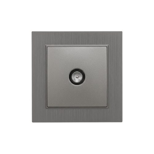 Nova TV csatlakozóaljzat szürke szálcsiszolt kerettel