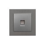 Nova UTP aljzat RJA-45 szürke szálcsiszolt kerettel