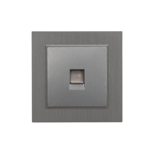 Nova UTP aljzat RJA-45 szürke szálcsiszolt kerettel