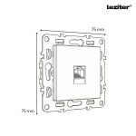 Nova UTP aljzat RJA-45 szürke szálcsiszolt kerettel